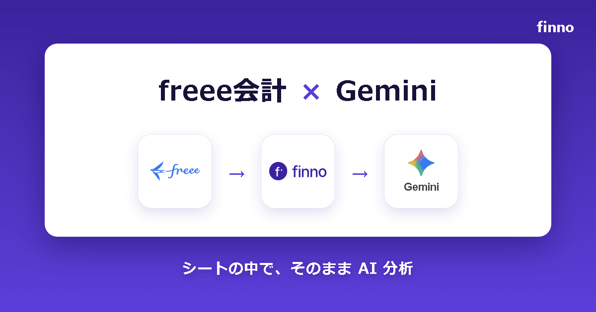 freee会計の数字をGeminiでそのまま分析する方法 — Googleスプレッドシートで完結